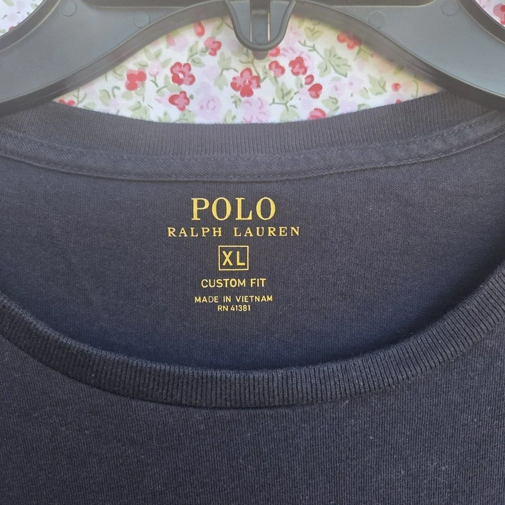 Polo‎ Ralph Lauren T-Shirt Men's Size XL Navy Blue Short Sleeve Crew Neck Casual